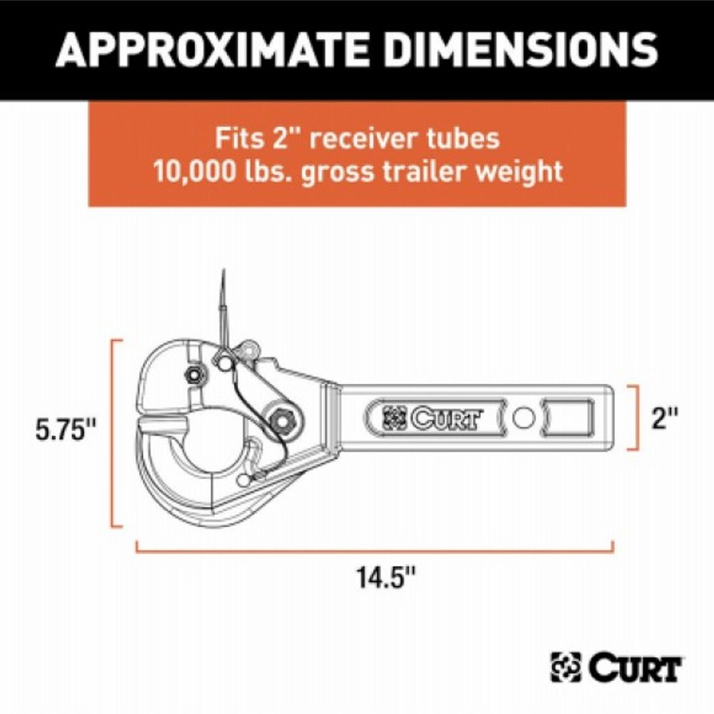 Curt, 2" Pintle Hook Hitch