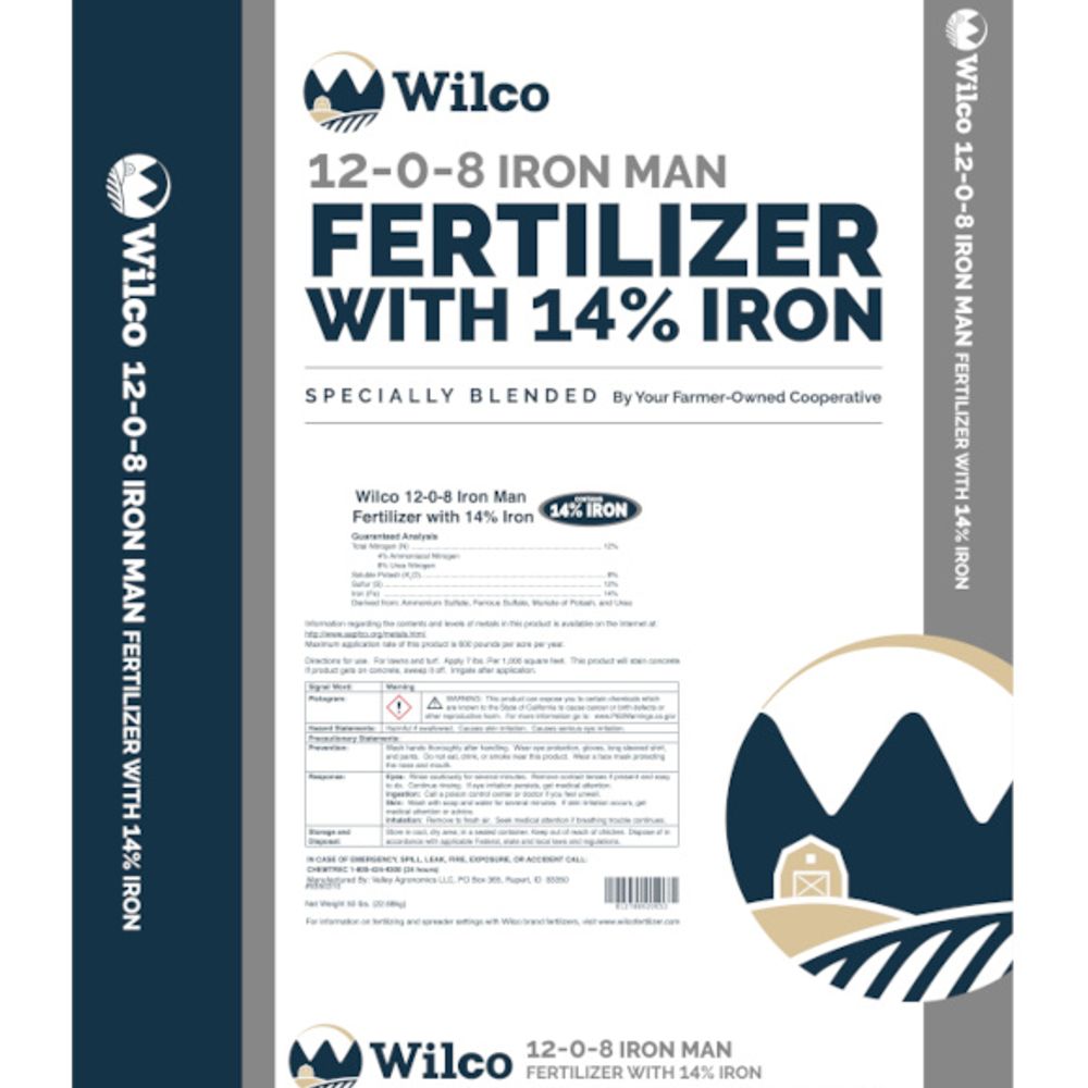 Wilco, Iron Man PTS Fertilizer Blend 12-0-8-14Fe