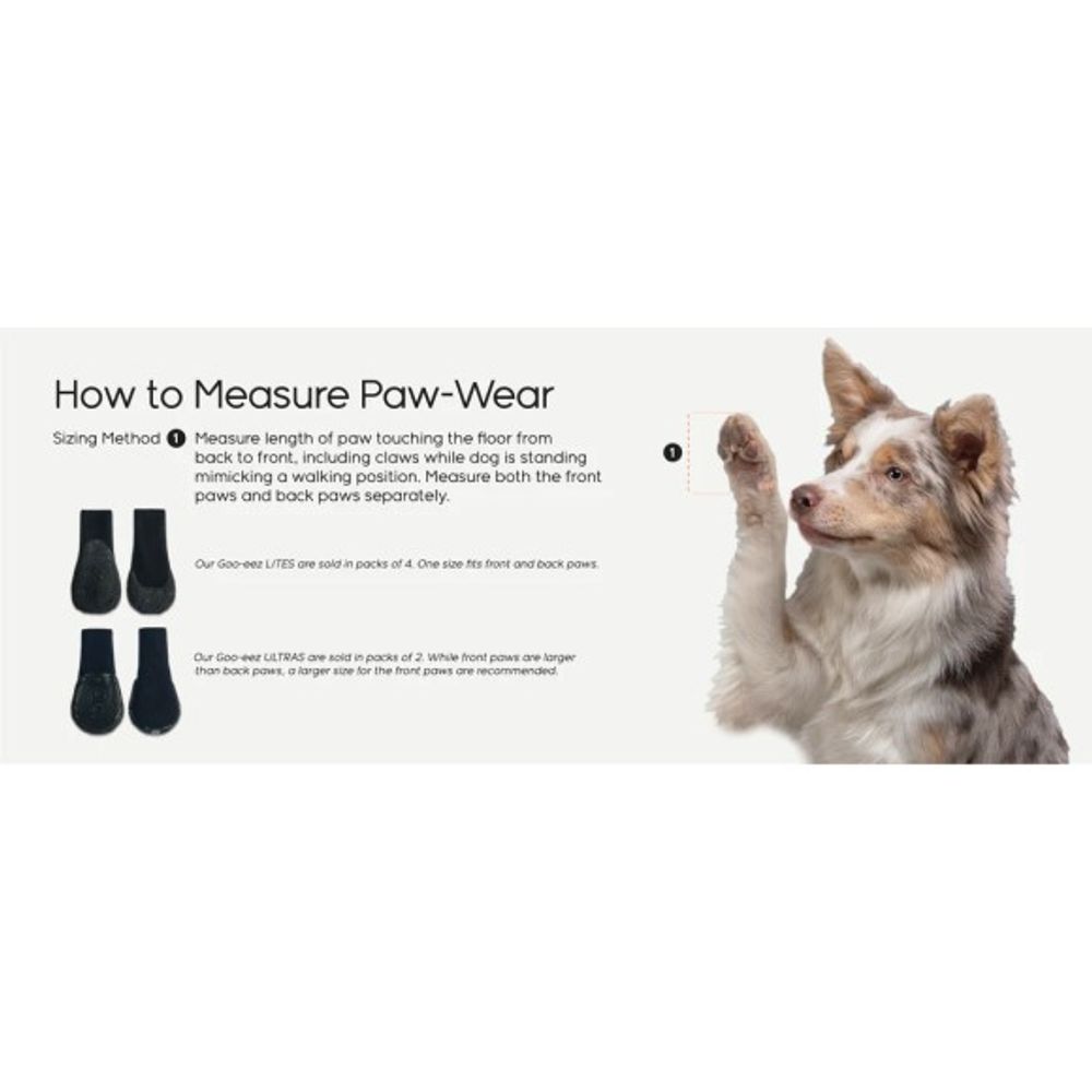 goo-eez, Black LITES Dog Booties, 4 pk