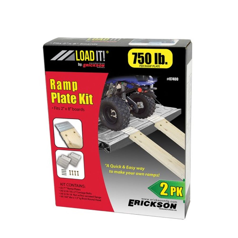 Erickson, 2 x 8" Aluminum Car Ramp Plates, 2pk