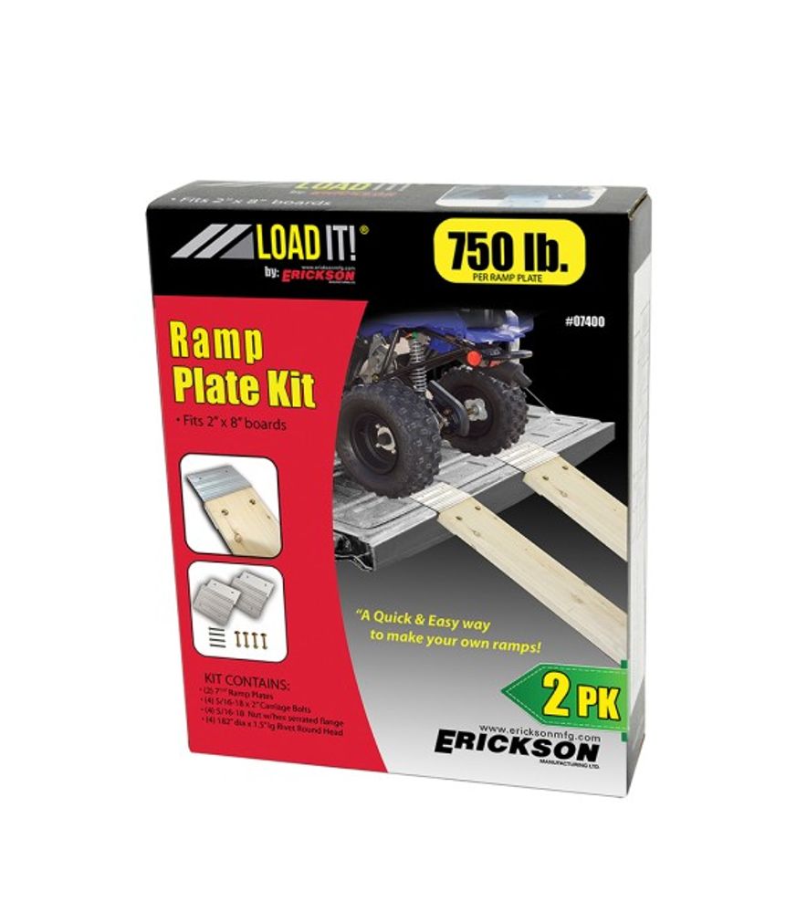 Erickson, 2 x 8" Aluminum Car Ramp Plates, 2pk