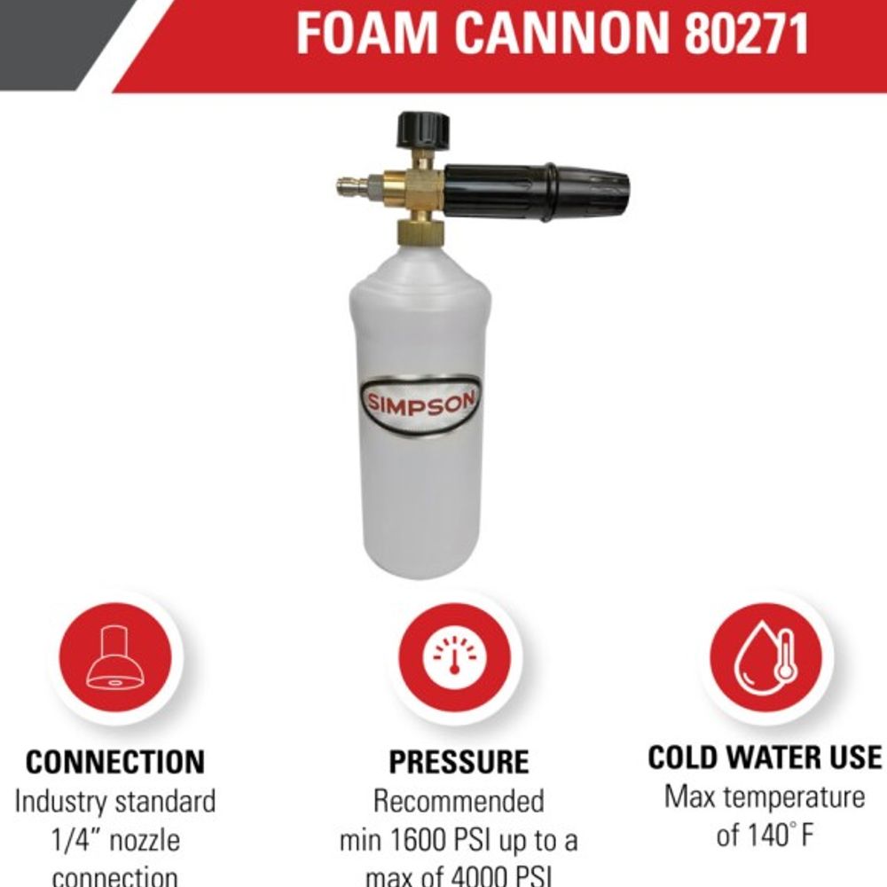 SIMPSON, High Pressure Foam Cannon, 80271