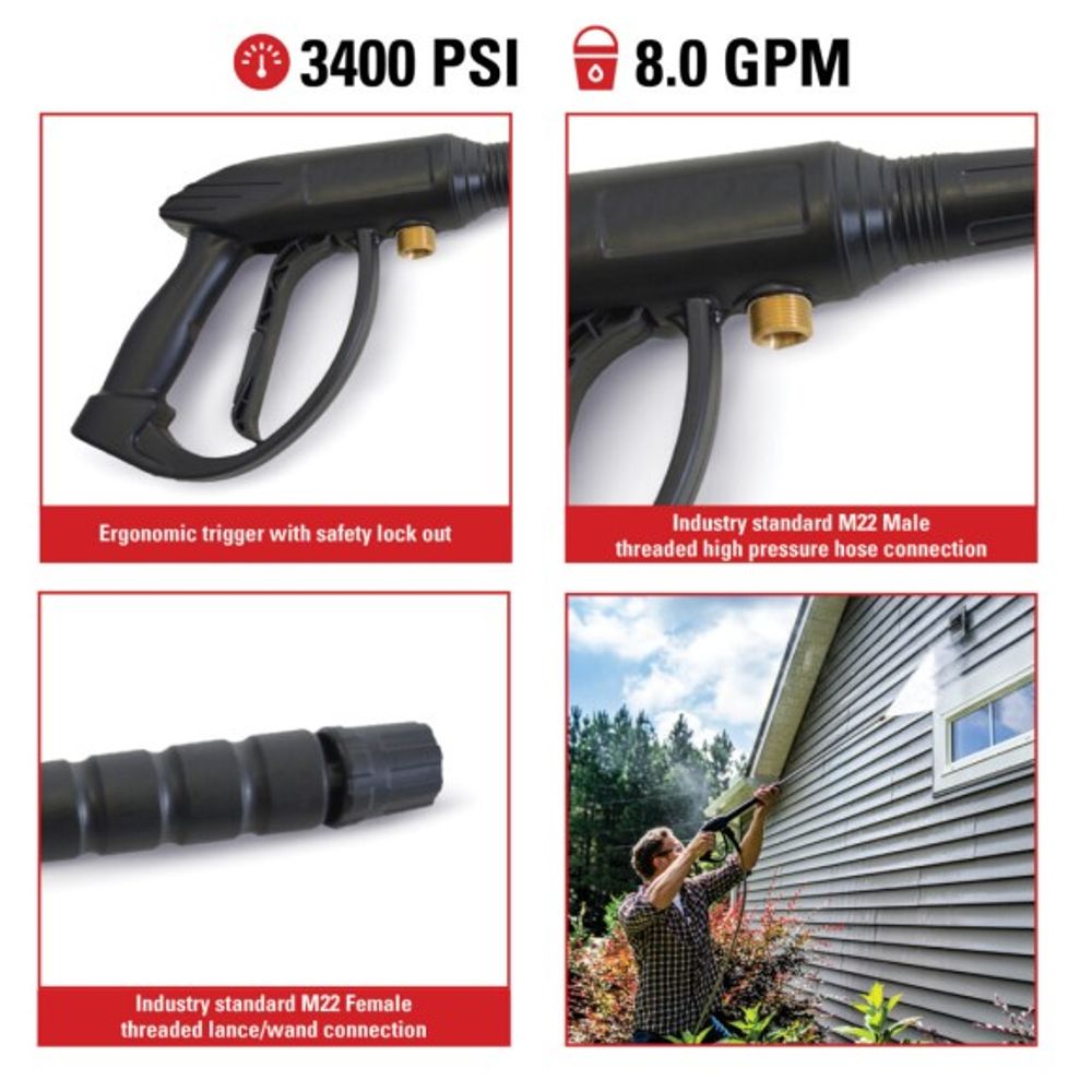 SIMPSON, Universal Pressure Washer Spray Gun, 80147