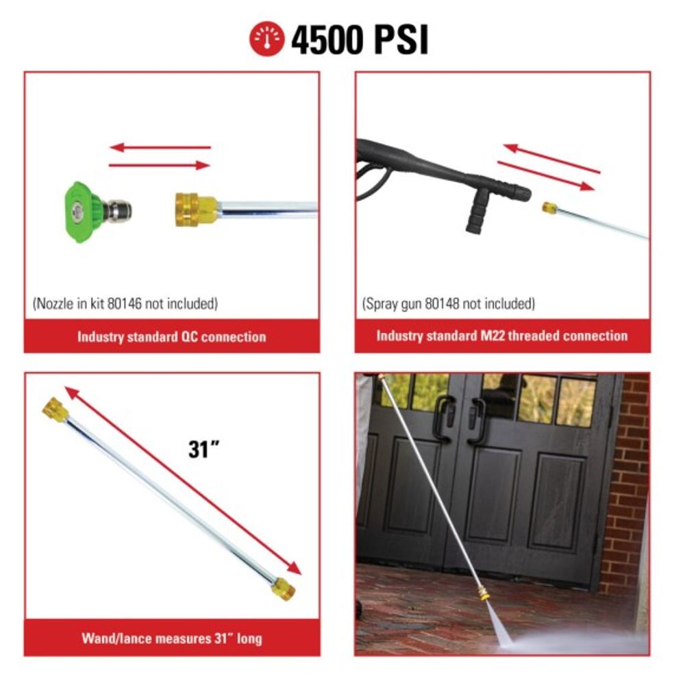 SIMPSON, 31" Universal Pressure Washer Wand, 80479