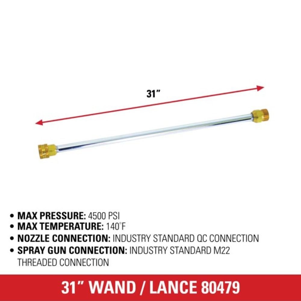 SIMPSON, 31" Universal Pressure Washer Wand, 80479