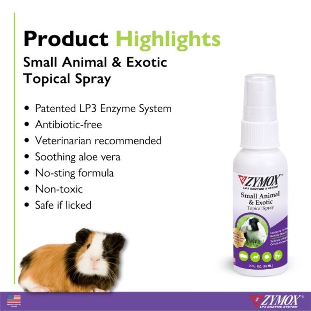ZYMOX, Small Animal & Exotic Topical Spray, 2 oz