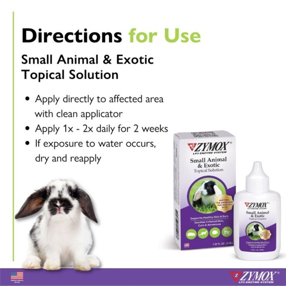 ZYMOX, Small Animal & Exotic Topical Solution, 1.25 oz