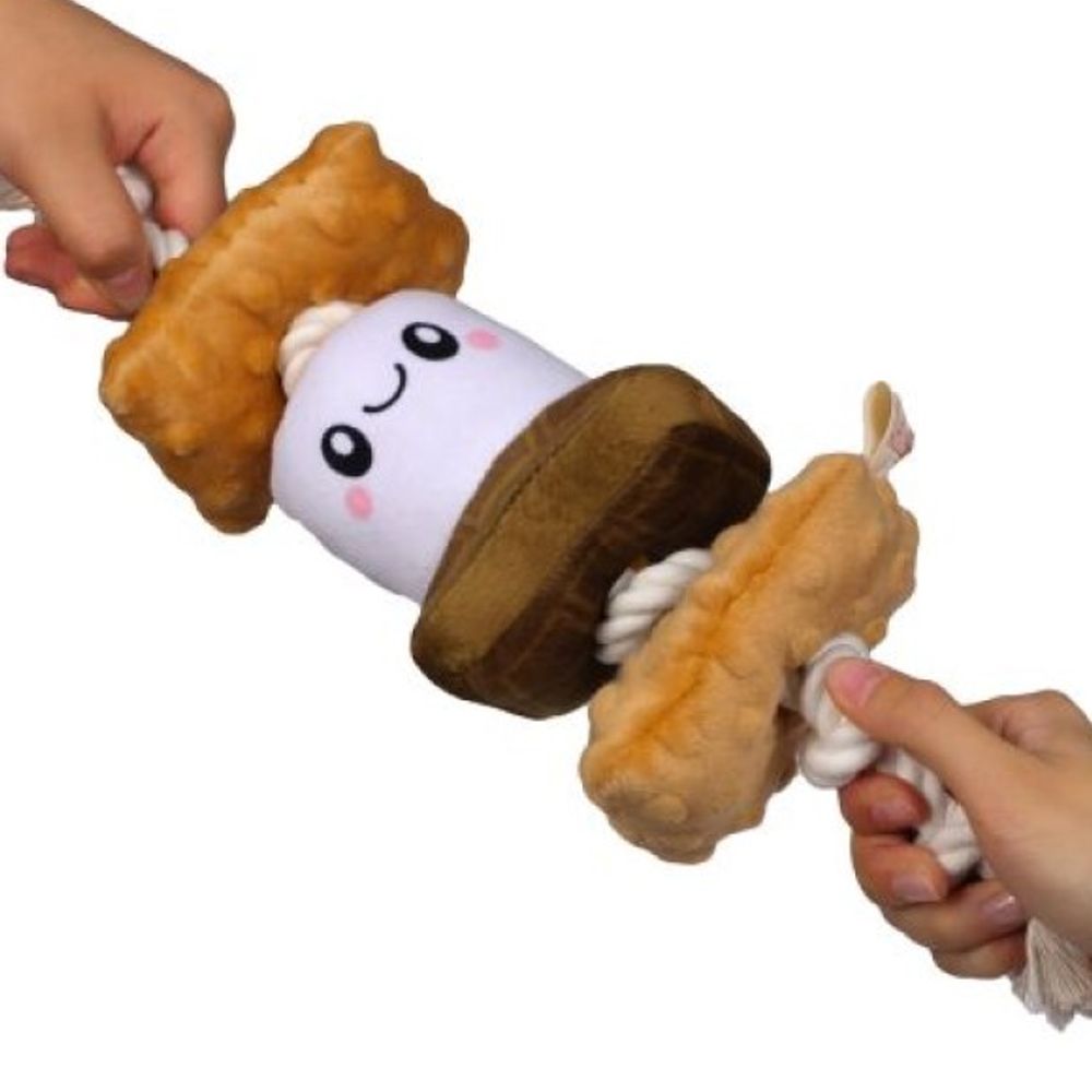 Original Territory, 13" S'mores Squeaker Tug Dog Toy