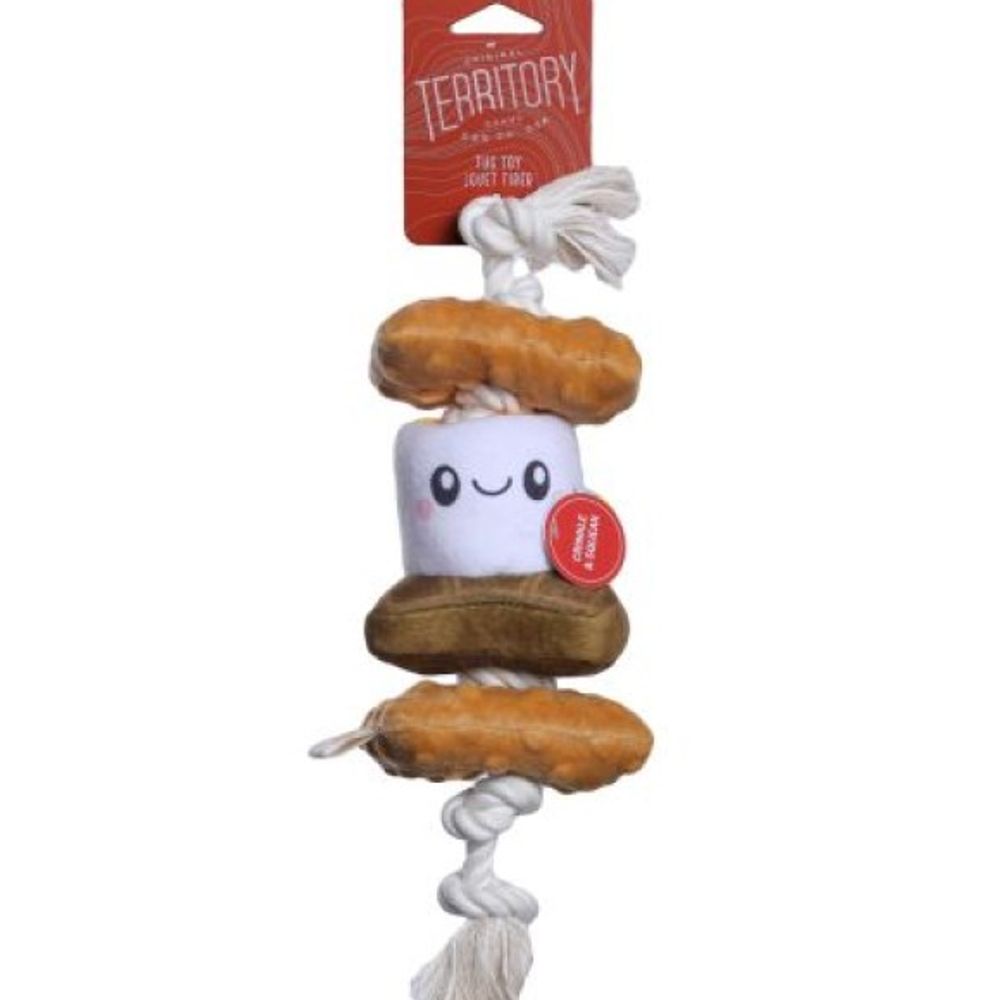 Original Territory, 13" S'mores Squeaker Tug Dog Toy