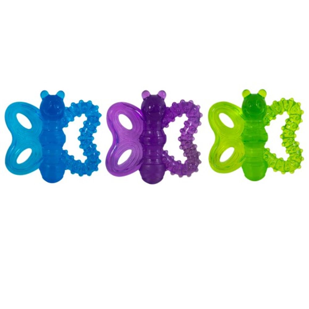 JW, Assorted Butterfly Puppy Teether Chew Toy