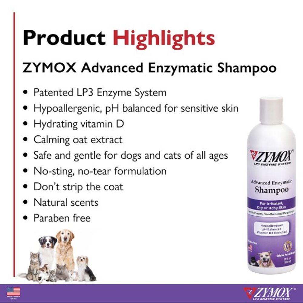 ZYMOX, Advanced Enzymatic Shampoo, 12 oz