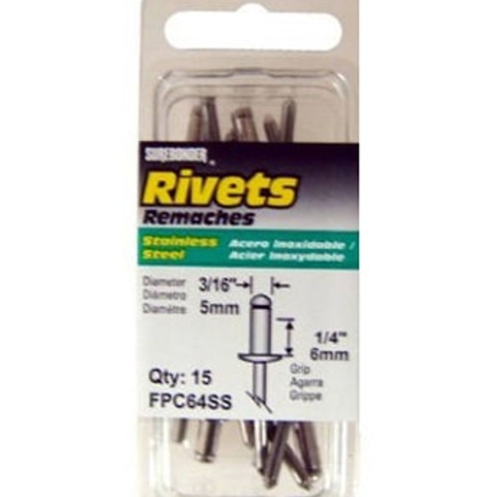 Surebonder Medium Stainless-Steel Rivets, 15 pk.