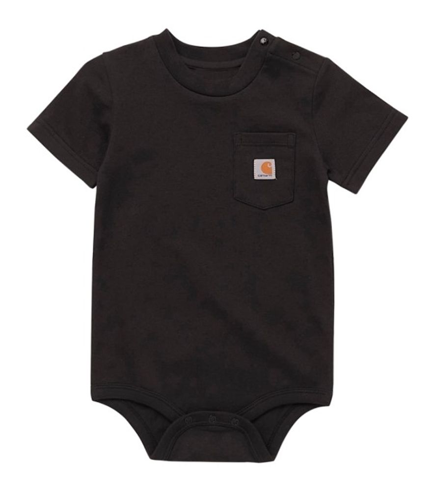 Carhartt, Kids' Infant Black Short Sleeve Pocket Bodysuit