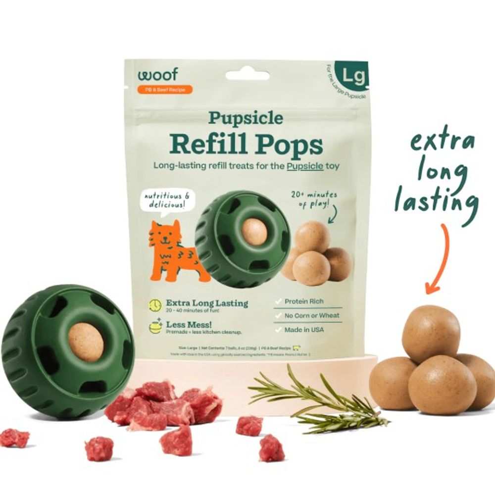 Woof, Pupsicle Beef & Peanut Butter Pops
