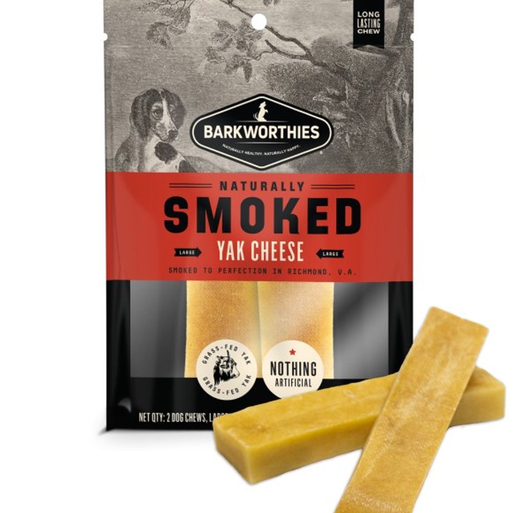 Barkworthies, Naturally Smoked Yak Cheese, 2 pk