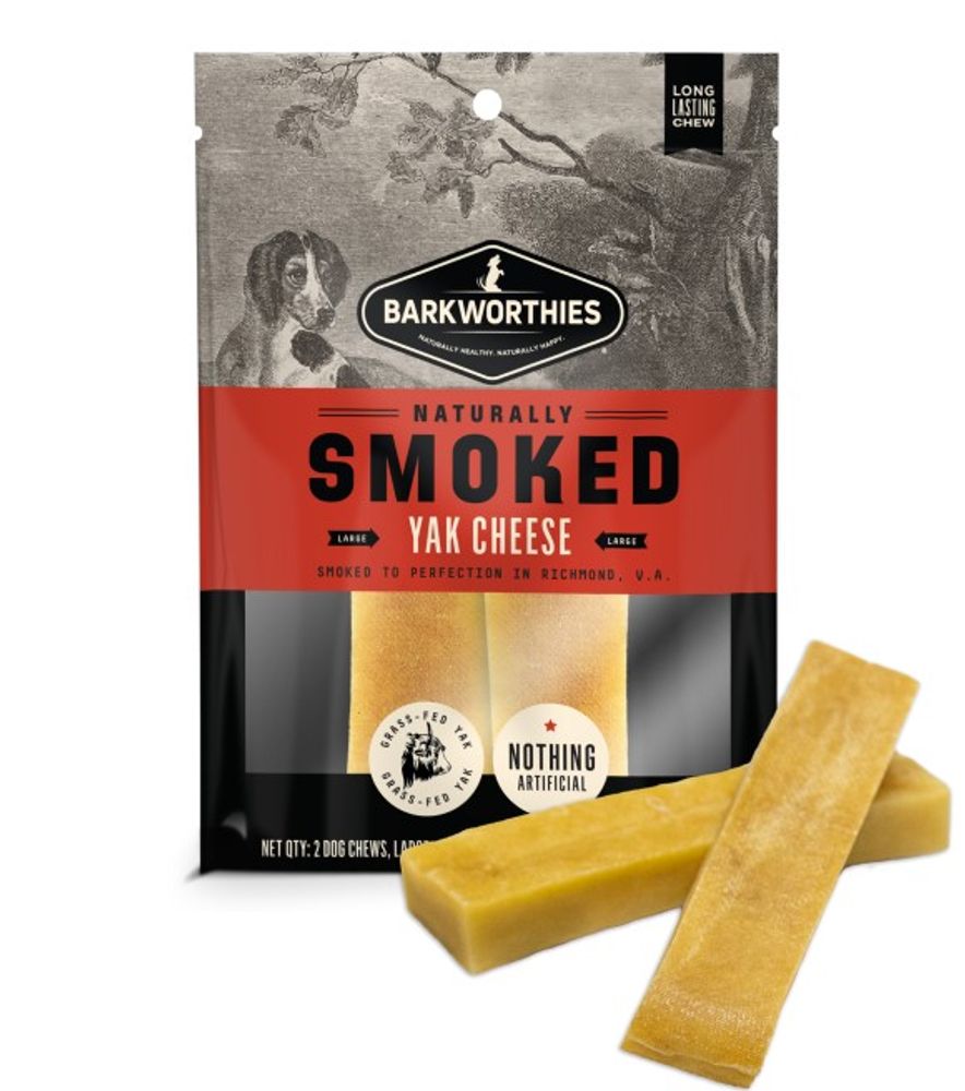 Barkworthies, Naturally Smoked Yak Cheese, 2 pk