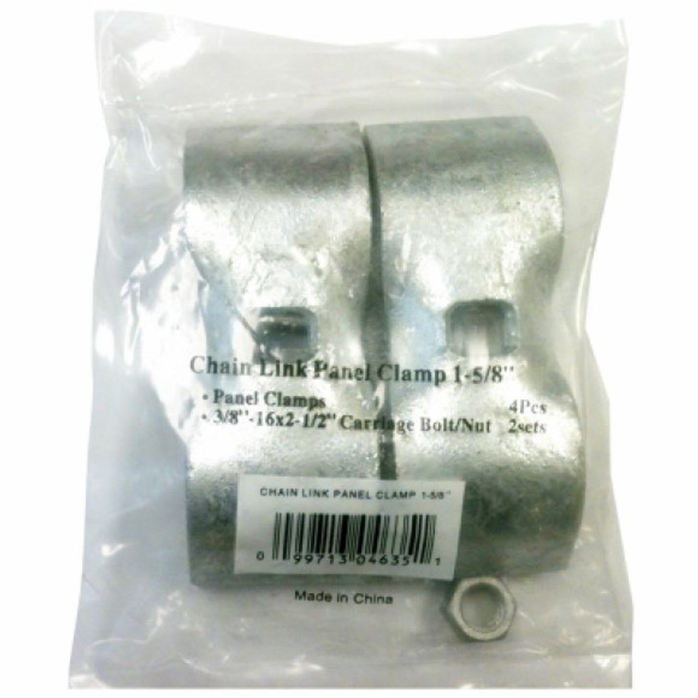 Midwest Air Tech, 1-5/8" Chain Link Fence Panel Clamp Set, 2 pk