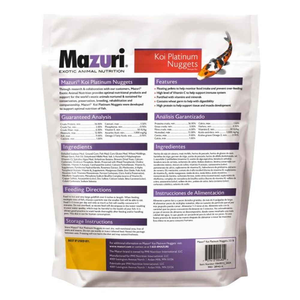 Mazuri, Koi Platinum Nugget Diet, 3.5 lb 