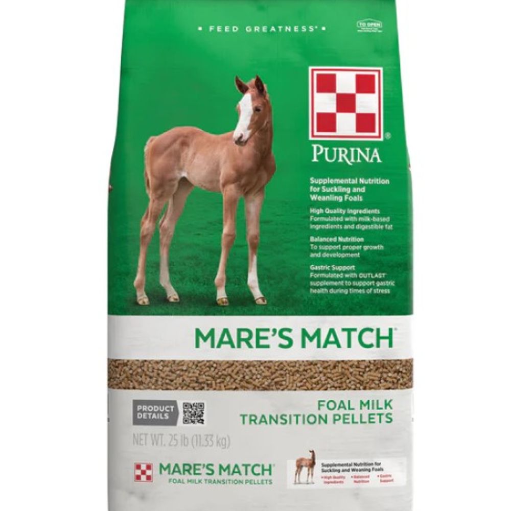 Purina, Mare's Match Foal Milk Transition Pellets, 25 lb