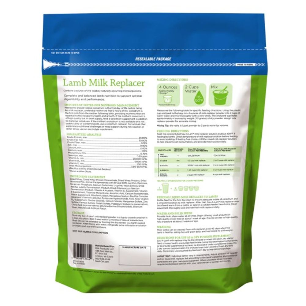 Sav-A-Lam, Lamb Milk Replacer, 8 lb