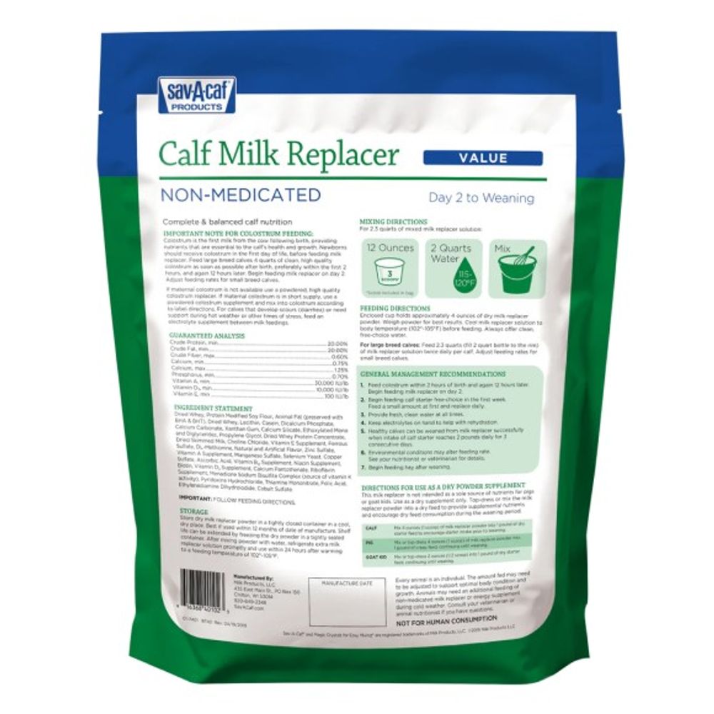 Sav-A-Caf, Calf Non-Medicated Milk Replacer, 9 lb
