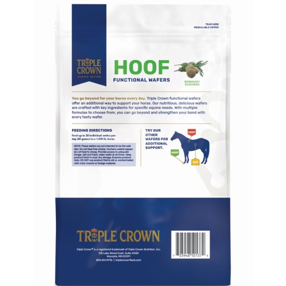 Triple Crown, Hoof Rosemary Functional Wafers, 5 lb