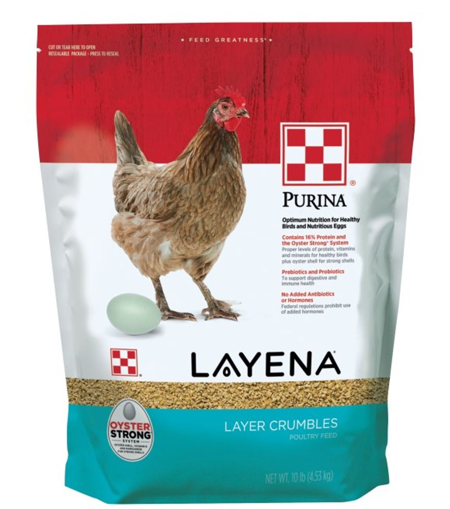Purina, Layena Crumbles Premium Poultry Feed, 10 lb