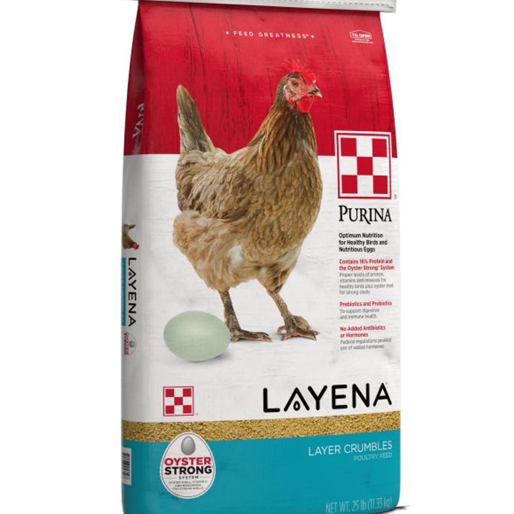 Purina, Layena Crumbles Premium Poultry Feed, 25 lb