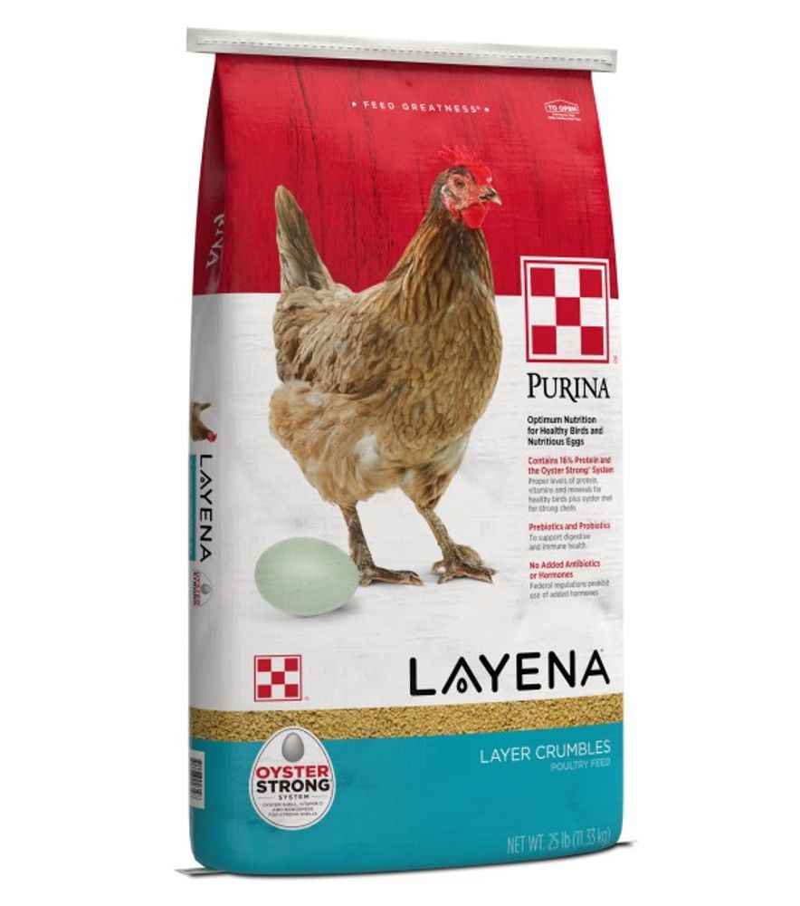 Purina, Layena Crumbles Premium Poultry Feed, 25 lb
