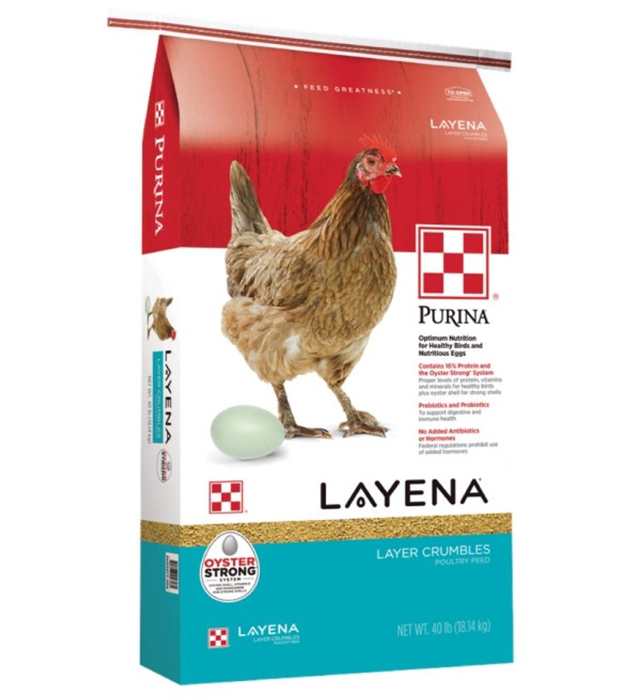 Purina, Layena Crumbles Premium Poultry Feed, 40 lb