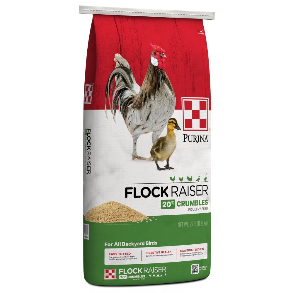 Purina, Flock Raiser Non-Medicated Crumbles, 25 lb