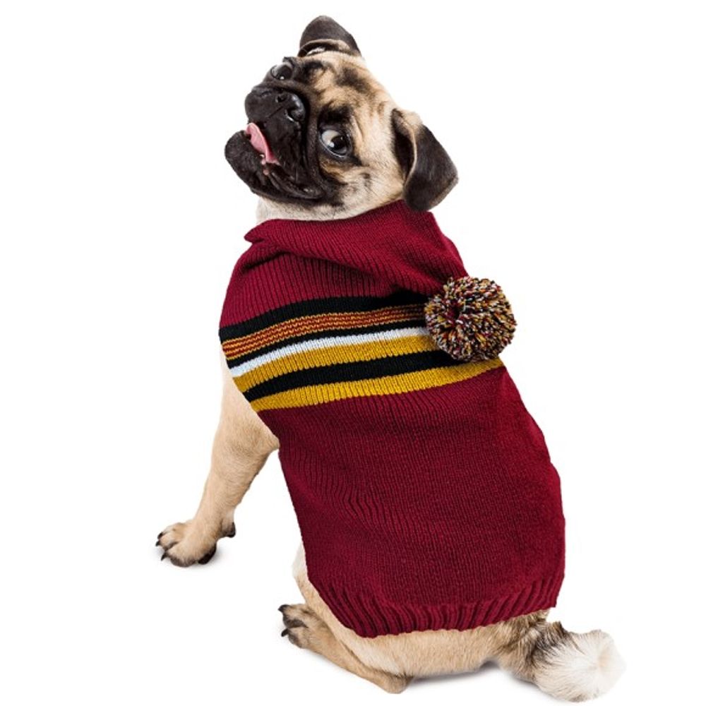 Fashion Pet, Wine Hooded Pom Pom Sweater