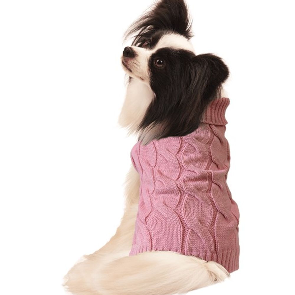 Fashion Pet, Pink Twisted Cable Sweater