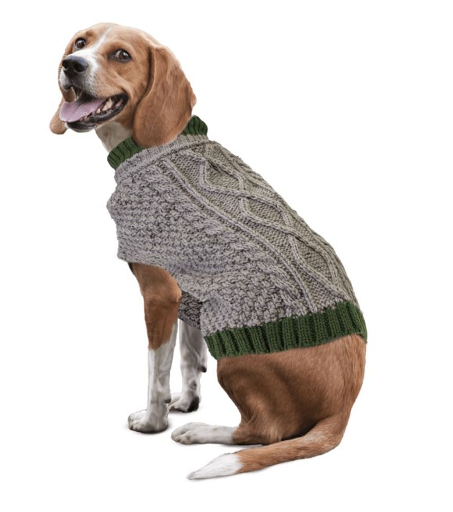 Fashion Pet, Taupe Alpine Cable Sweater