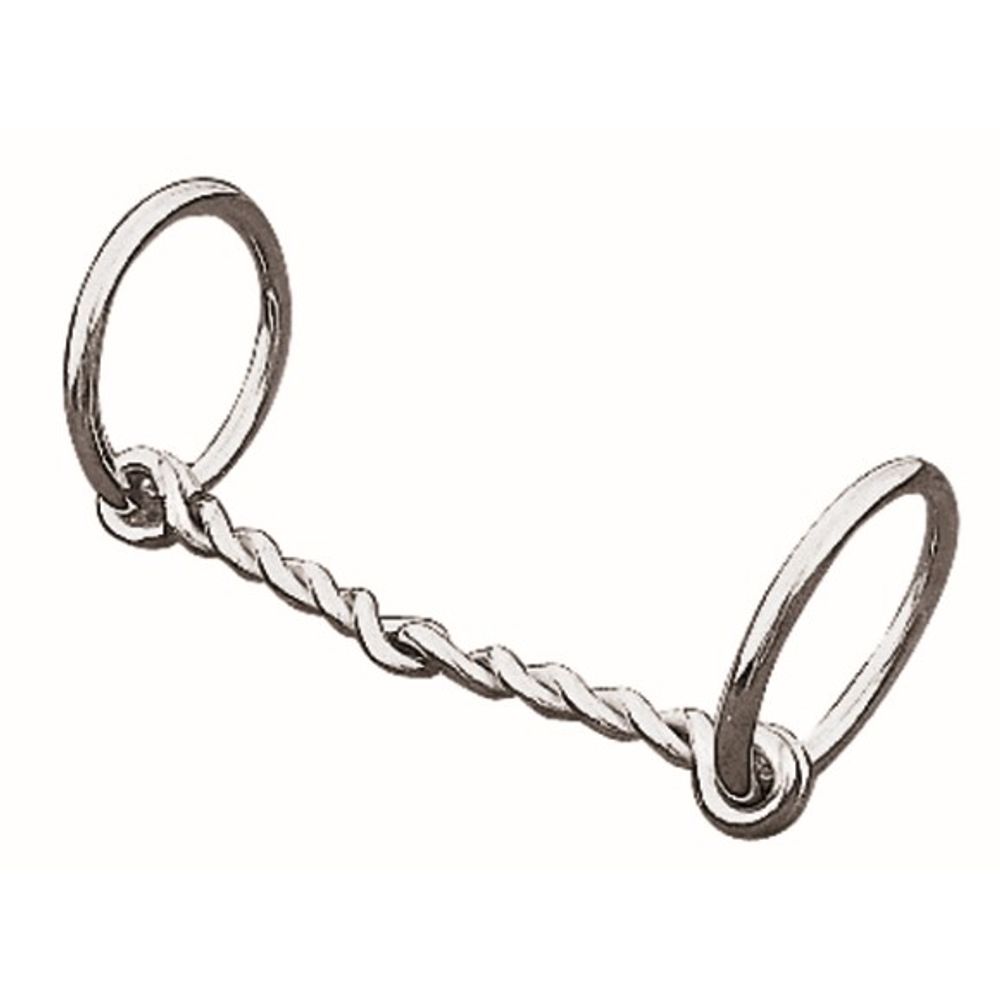 Weaver, 4-1/2" Single Twisted Wire Mouth Pony Ring Snaffle Bit