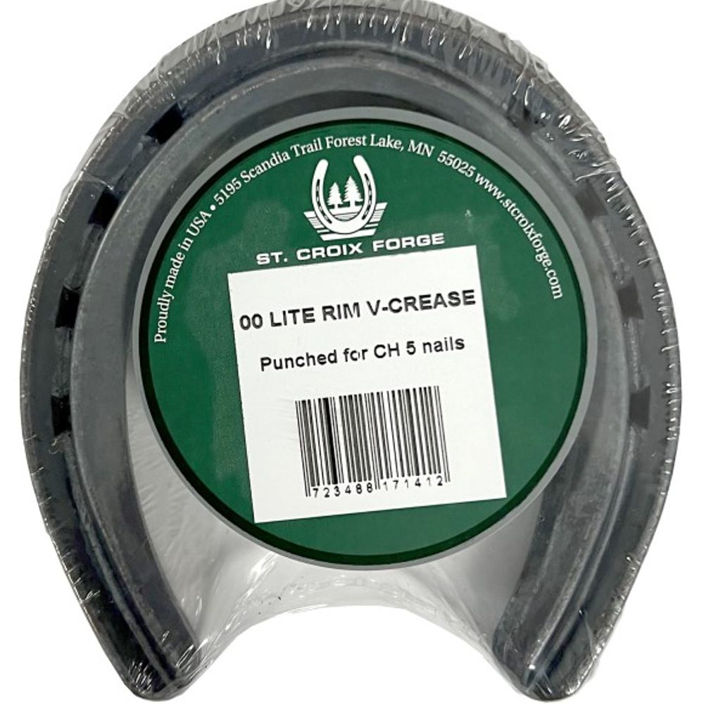 Mustad, St.Croix Lite Rim V-Crease Horseshoe, 2 pk