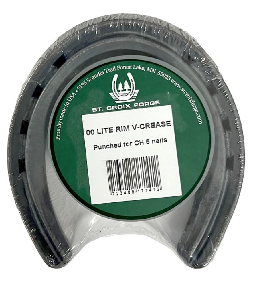 Mustad, St.Croix Lite Rim V-Crease Horseshoe, 2 pk