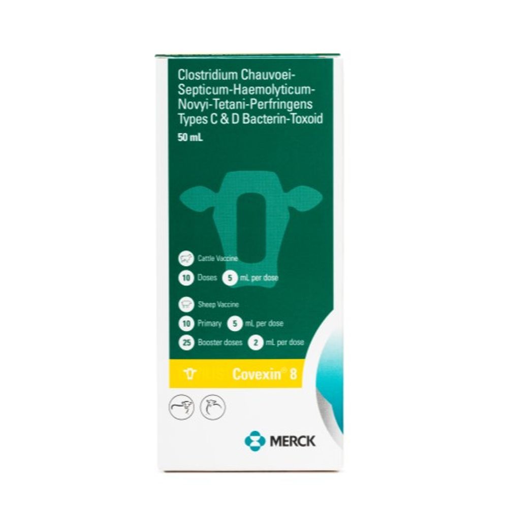 BOVILIS COVEXIN 8 Cattle & Sheep Vaccine, 10 ds