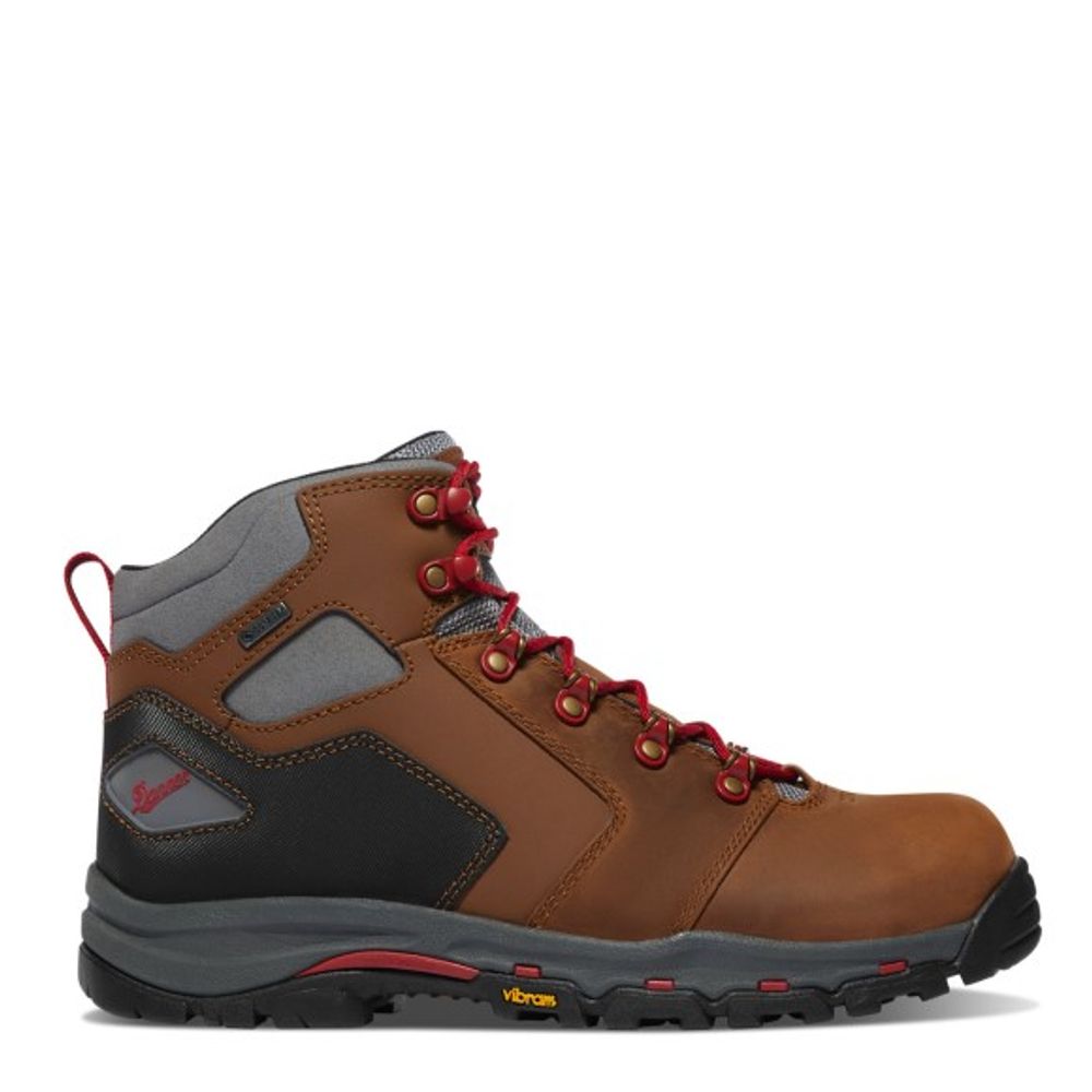 Danner, Men's Brown/Red Composite Toe Vicious Boots, 13882