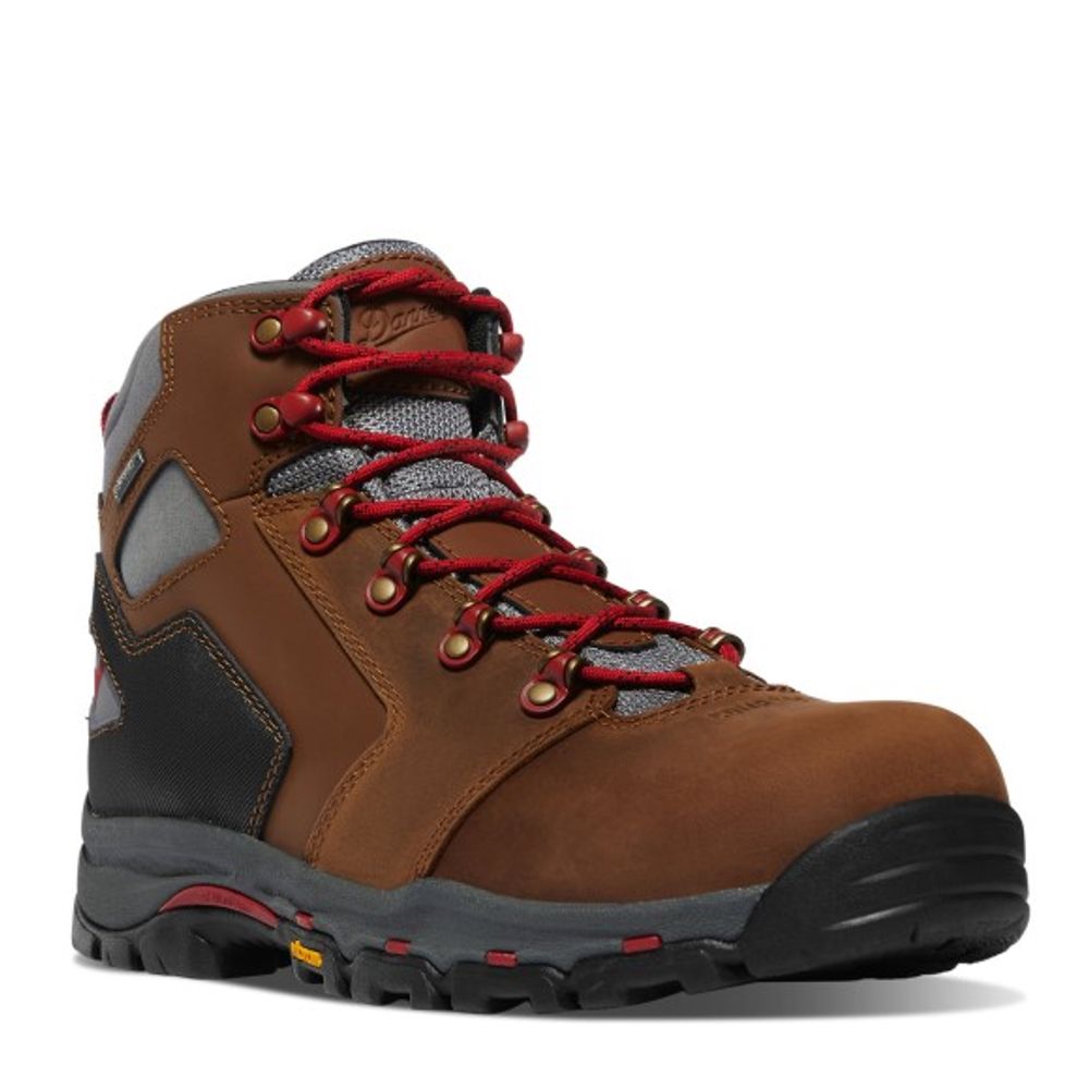 Danner, Men's Brown/Red Composite Toe Vicious Boots, 13882