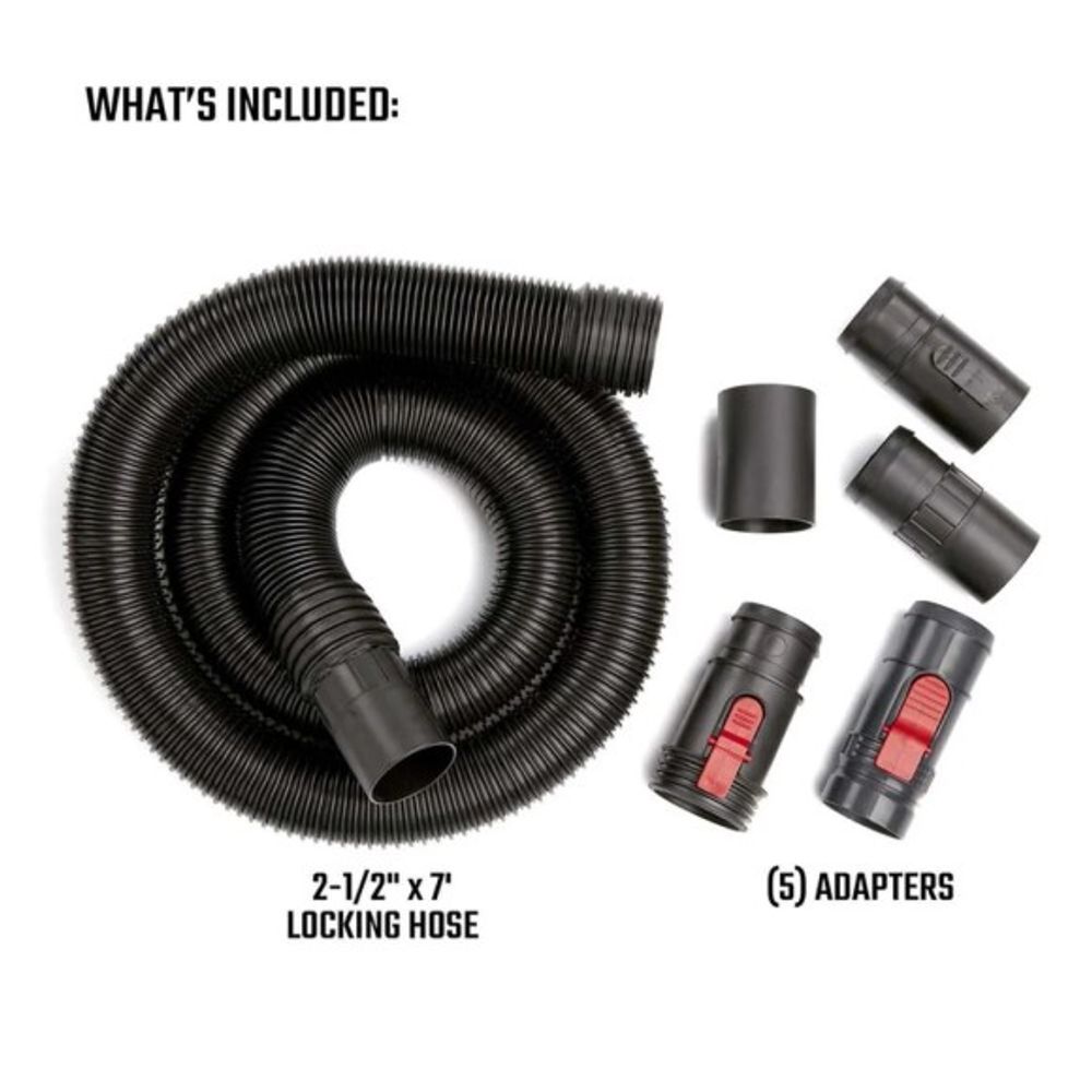Craftsman, 2-1/2" x 7' Locking Wet/Dry Vac Hose Kit 