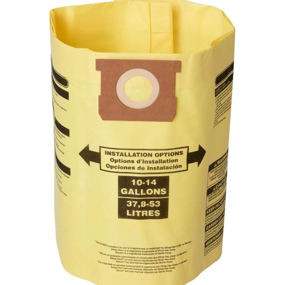 Craftsman, Fine Dust Wet/Dry Vacuum Dust Collection Bags for 10-14 Gallon Shop Vacuums, 2 pk