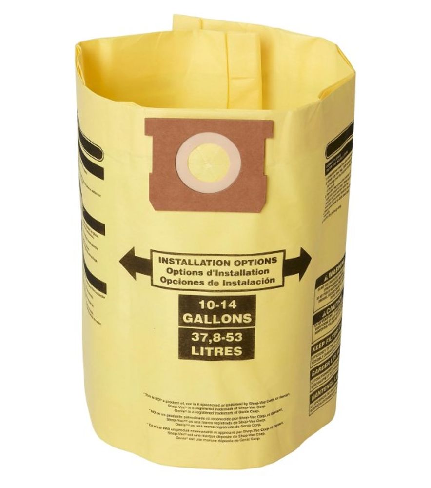 Craftsman, Fine Dust Wet/Dry Vacuum Dust Collection Bags for 10-14 Gallon Shop Vacuums, 2 pk