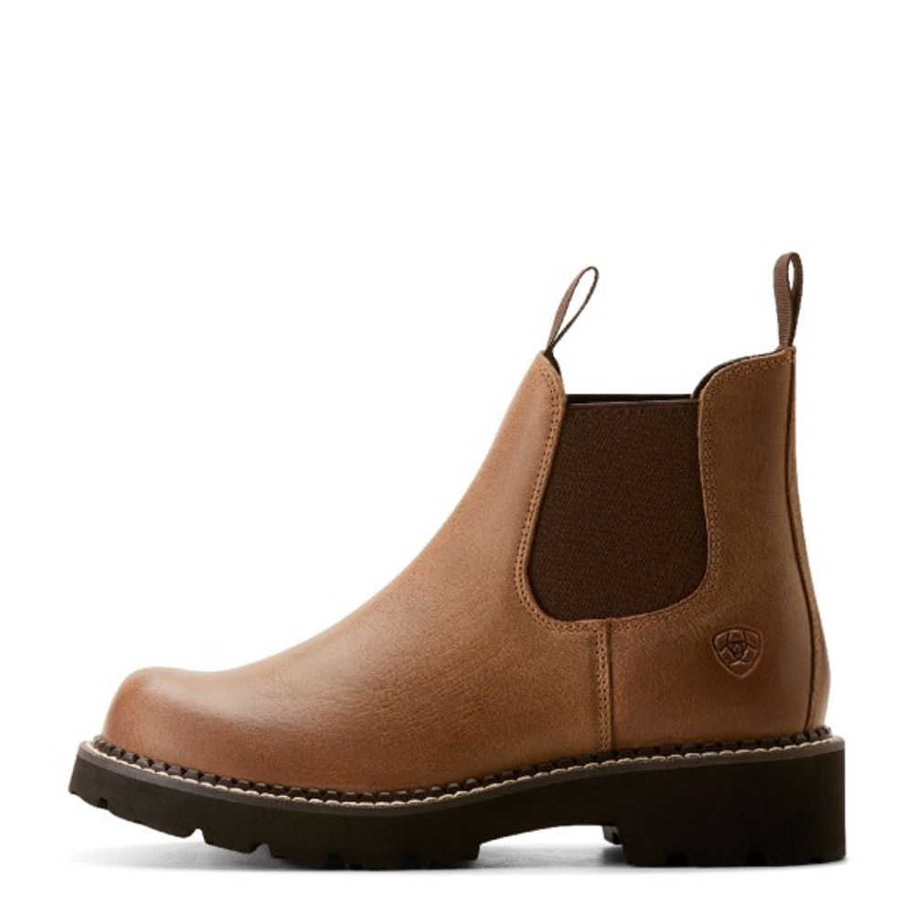 Ariat, Ladies Distressed Natural Fatbaby Chelsea Western Boot, 10053639