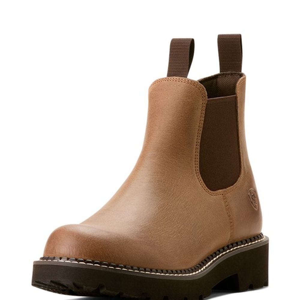 Ariat, Ladies Distressed Natural Fatbaby Chelsea Western Boot, 10053639