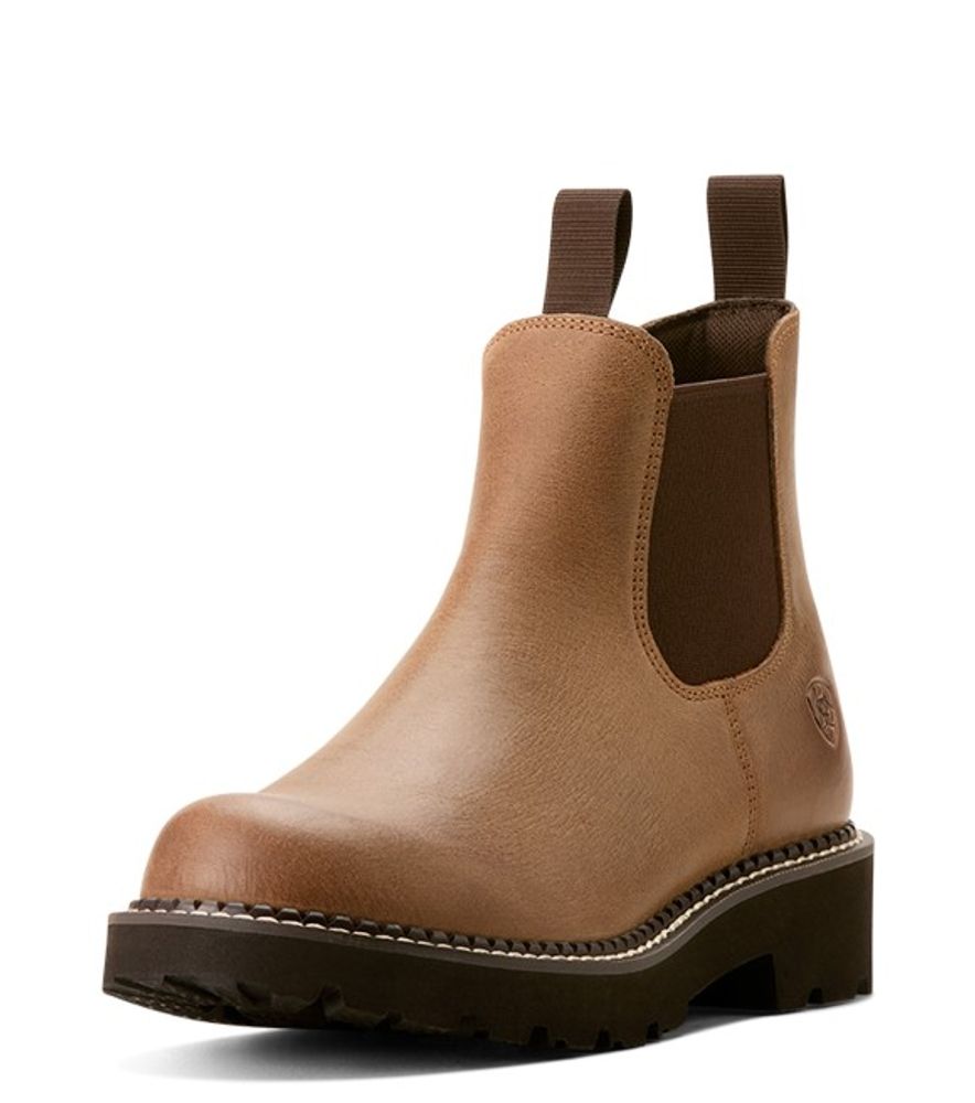 Ariat, Ladies Distressed Natural Fatbaby Chelsea Western Boot, 10053639