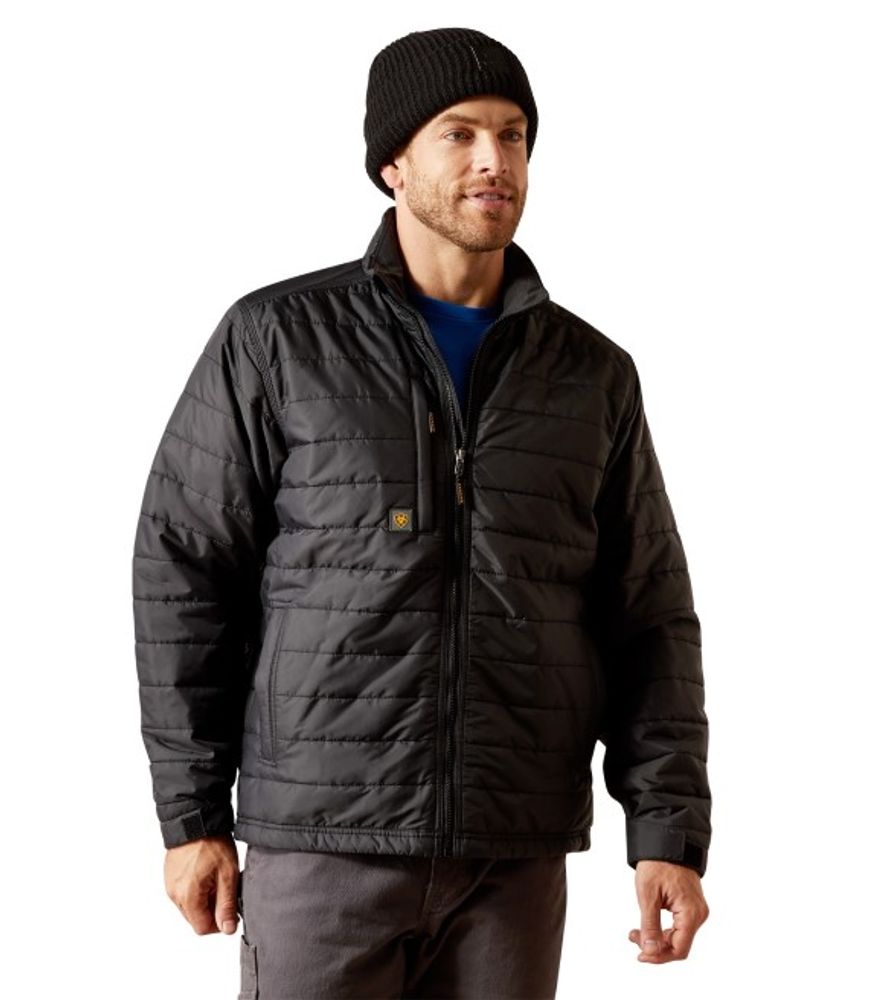 Ariat, Men's Black Rebar Cordura Ripstop Lightweight Insulated Jacket
