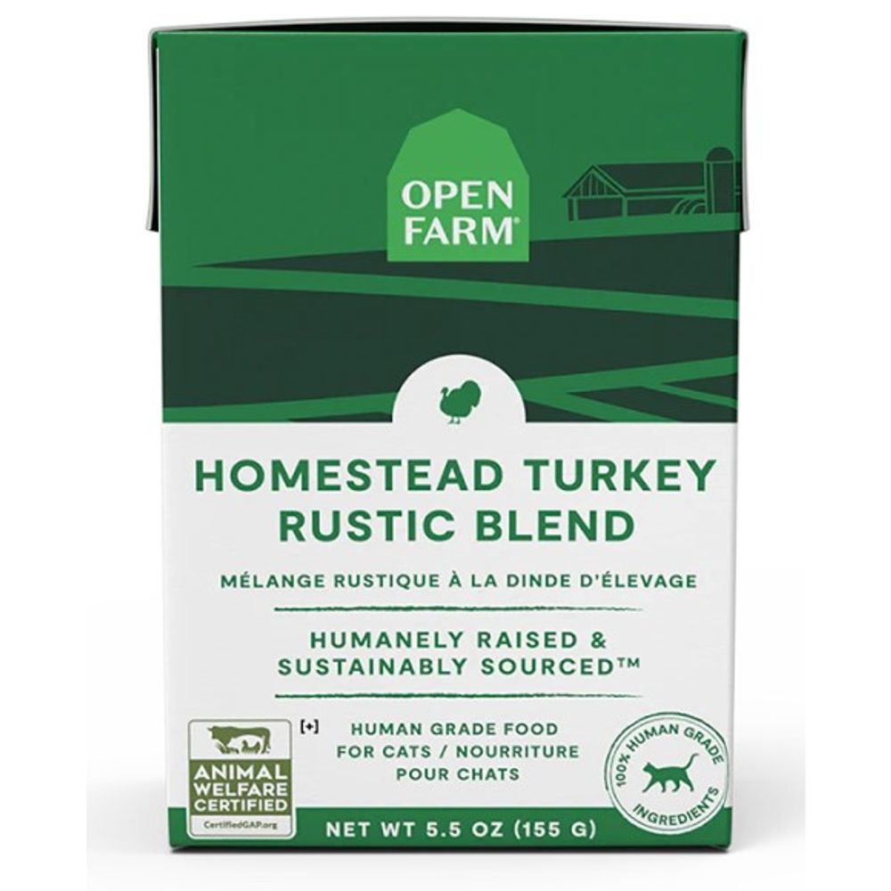 Open Farm, Homestead Turkey Rustic Blend Wet Cat Food, 5.5 oz