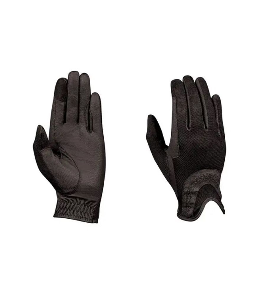 Weatherbeeta, Dublin Black Pull On Glitter Mesh Back Riding Gloves