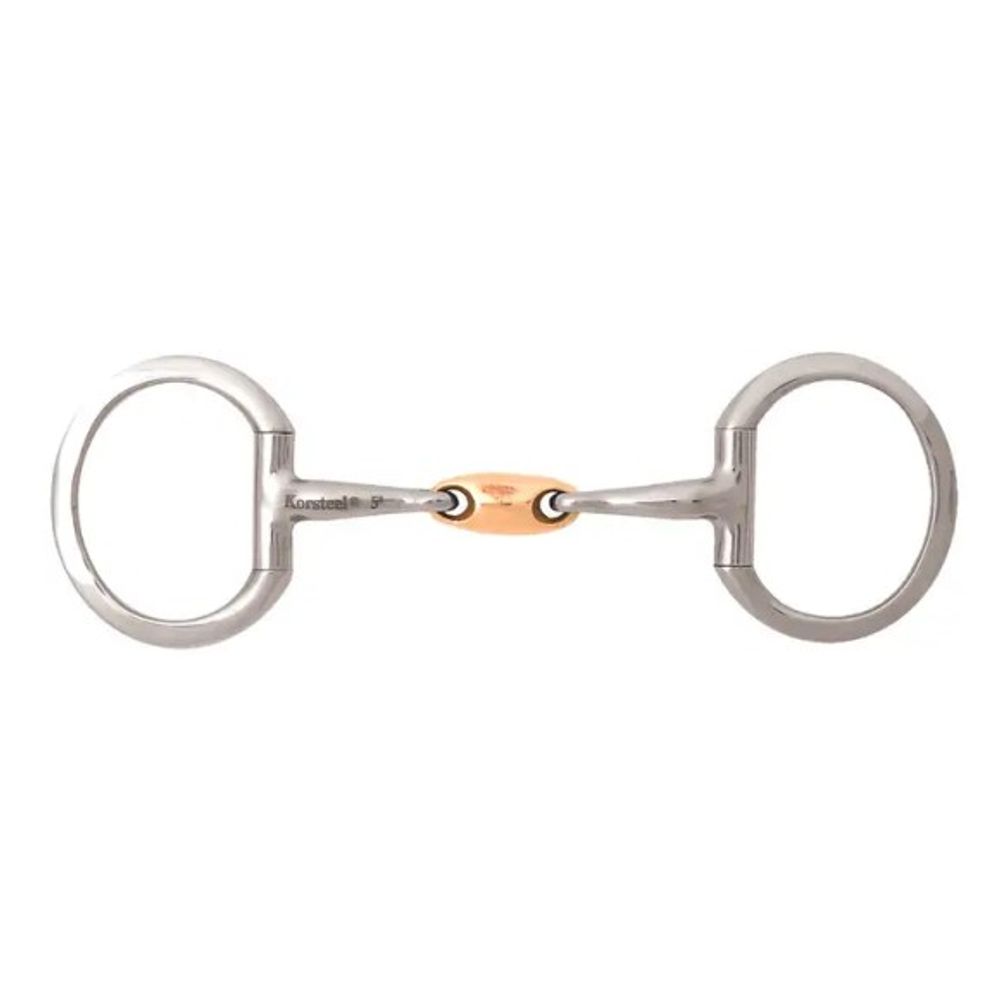 Korsteel, JP Stainless Steel Copper Oval Link Eggbutt Snaffle Bit